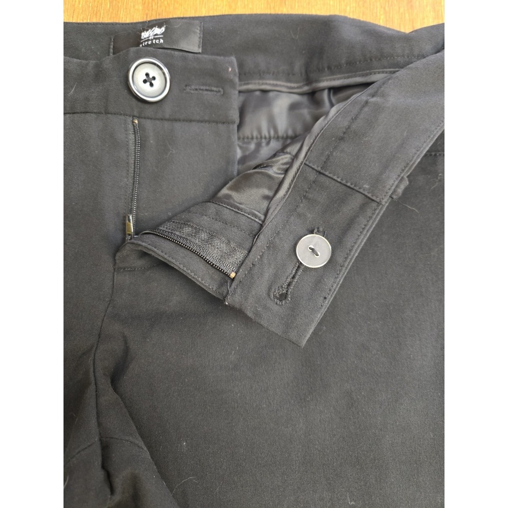 Mossimo Women's Stretch Wide Leg Black Dress Pants Size 2 Blk Work Pants - Picture 6 of 6